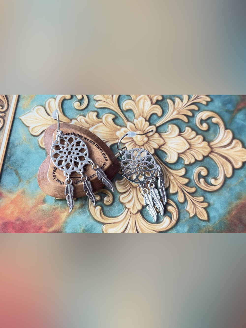 Silver Dreamcatcher Dangle Earrings